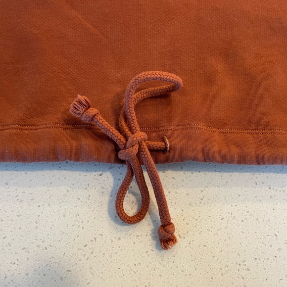 Aritzia Wilfred Free Cropped Tie Front Sweatshirt EUC - Picture 6 of 9